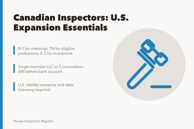 Checklist for Canadian home inspectors expanding to the U.S. What do Canadian inspectors need before expanding into the U.S.?