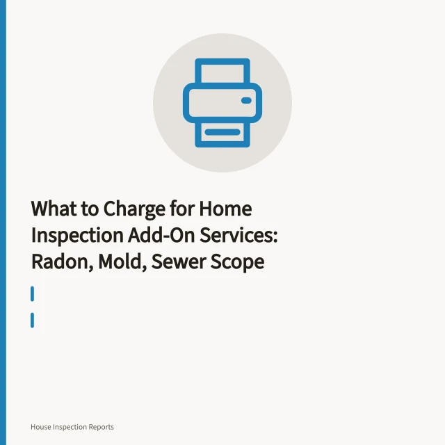 Sewer scope camera cable fed into a basement floor cleanout during an inspection. What to Charge for Home Inspection Add-On Services: Radon, Mold, Sewer Scope
