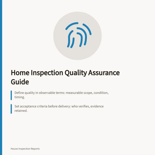 Checklist and verification icon for home inspection quality assurance. Getting home inspection service quality right the first time