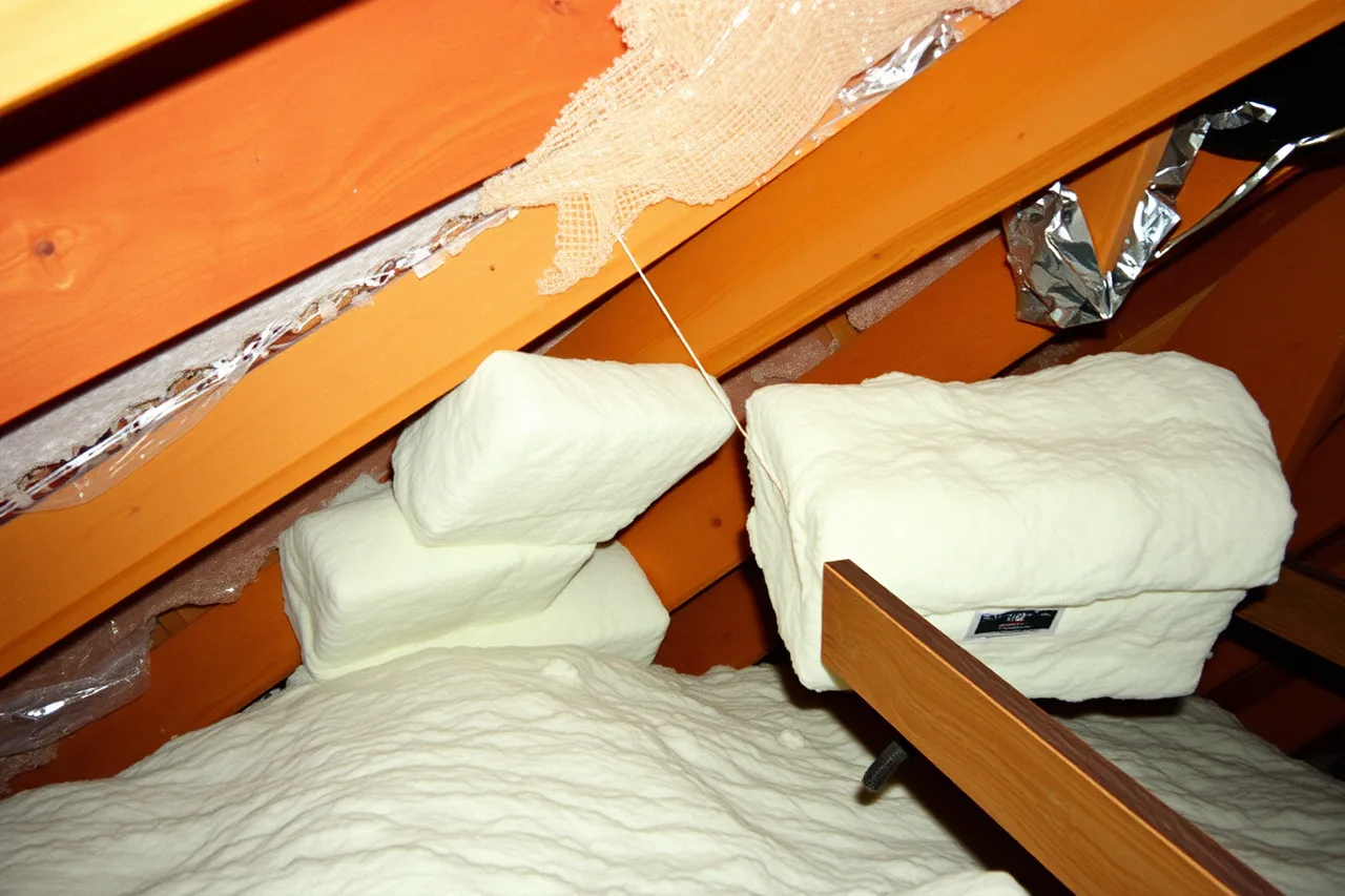 Attic baffles keeping insulation out of soffit vents (Seattle moisture and mold inspections compared with Denver snow load checks)